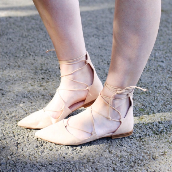 Zara Shoes - Zara Lace Up Flats